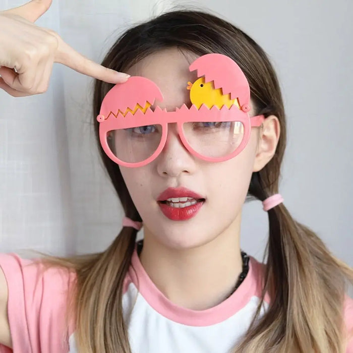 Creative Easter Glasses Eye Wear Accessories Party Decor Easter Headbands Chick Bunny Glasses DIY Gift Funny Glasses Men Women