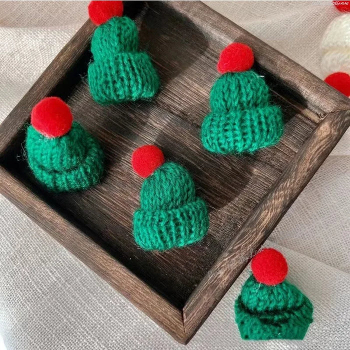 1pcs Mini Christmas Wine Bottle Covers Santa Hats Scarf