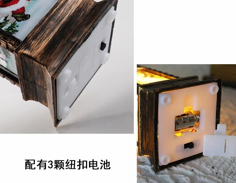 Christmas Light Up Church Decorative Battery Operated Lantern