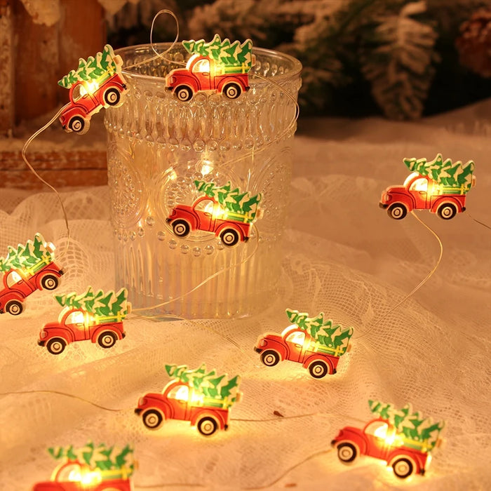 Christmas Santa Claus String Light Garland Xmas Tree Pendant
