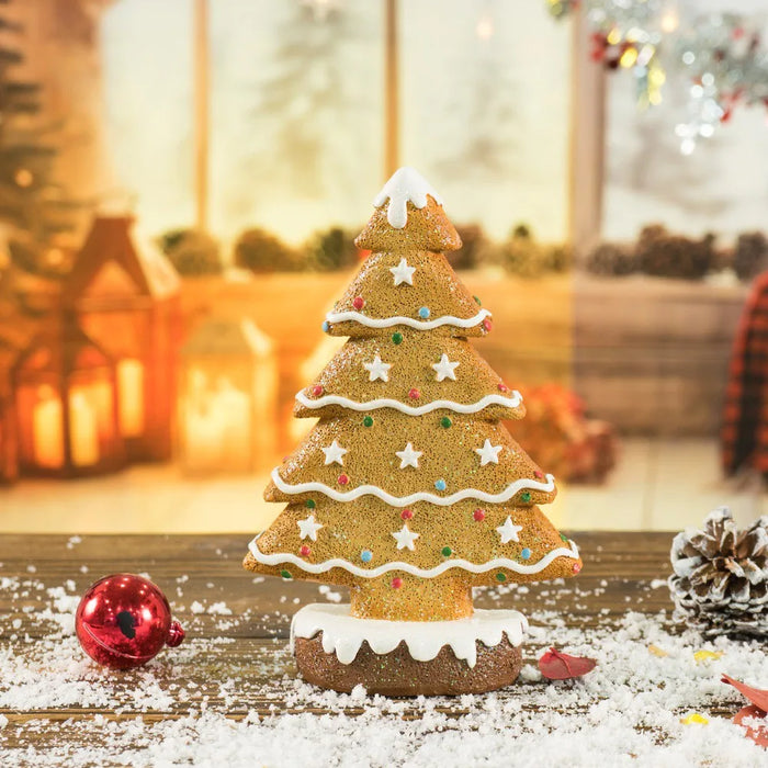 Vilead 15cm Resin Gingerbread Christmas Tree Figurines