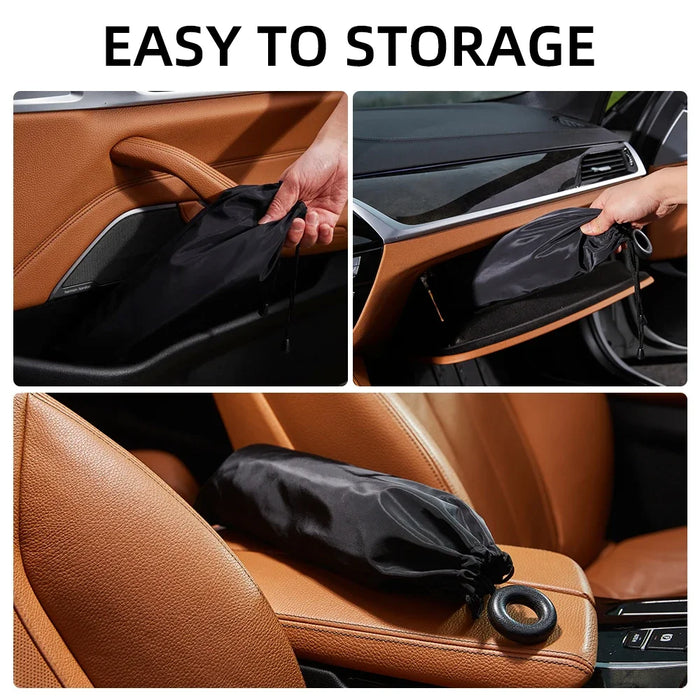 2025 Car Windshield Sunshade Foldable Umbrella Sun Shade Front Window Cover for UV Ray Block Heat Portable Protector Parasol