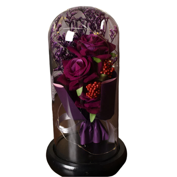 1pc Rose LED Eternal Flower Rose Artificial Flower Christmas Wedding Valentine's Day Birthday Gift Home Decor