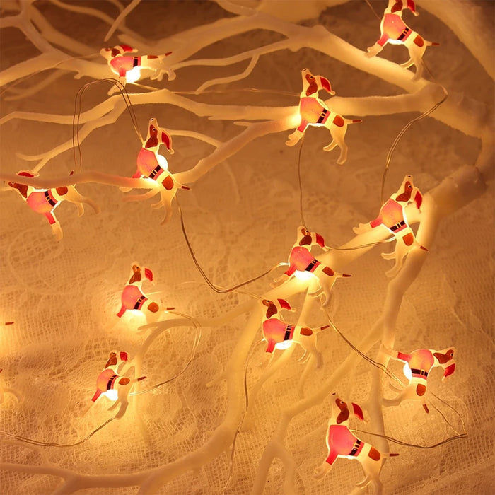 Christmas Santa Claus String Light Garland Xmas Tree Pendant