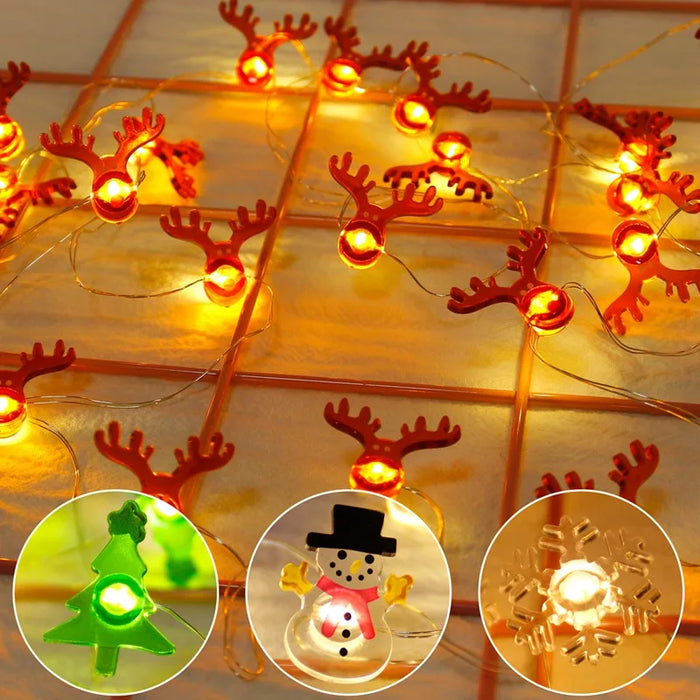 Christmas Santa Claus String Light Garland Xmas Tree Pendant