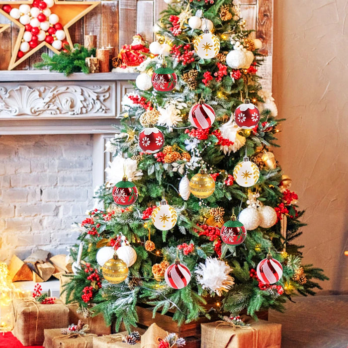 6Pcs/box 6cm Christmas Ball Ornaments Tree Hanging Pendant Christmas Decorations