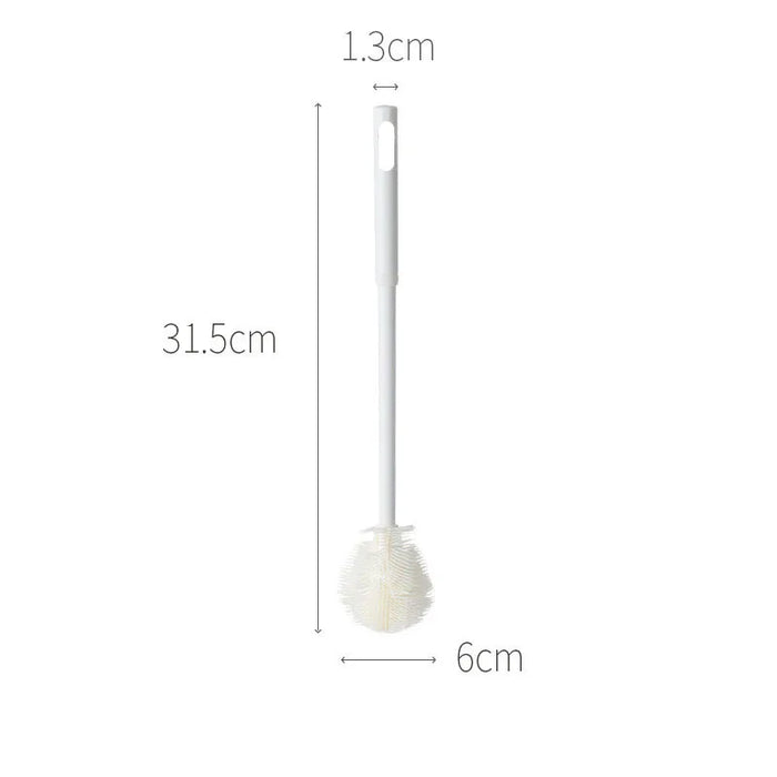 Silicone Milk Bottle Brush Cup Scrubber Glass Cleaner Long Handle Drink Bottle Clean Brush Kitchen Cleaning Tool