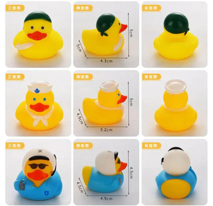 1pcs Yellow Baby Duck Rubber Bath Toys for Toddler