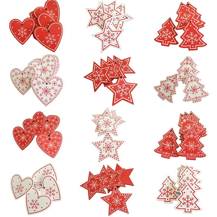 1Pcs Christmas Wooden Ornaments Christmas Tree Hanging Pendants Decoration