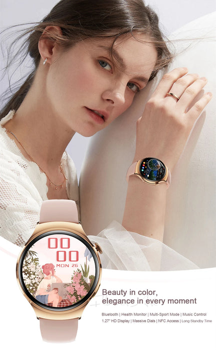 2025New GPS NFC Bluetooth Call Smartwatch Women Watch 4 mini Sports Track Heart Rate Oximetry Monitoring Health Smartwatch Woman