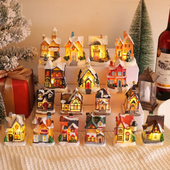 Mini LED Christmas Winter Village Houses Building Collection