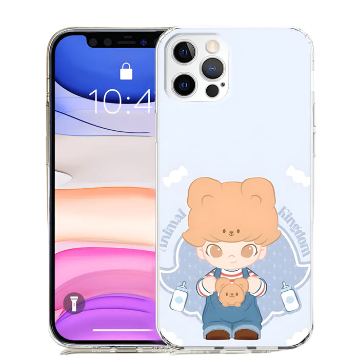 Cartoon DIMOO Case for iPhone 16 13 14 Plus 15 Pro 7 8 Plus Max Clear Silicone Phone Cover Cute Coque