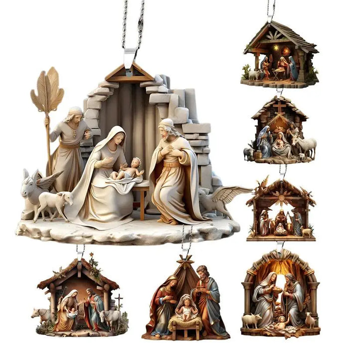 Nativity Scene Ornaments The Birth Of Jesus Decor Nativity Scene