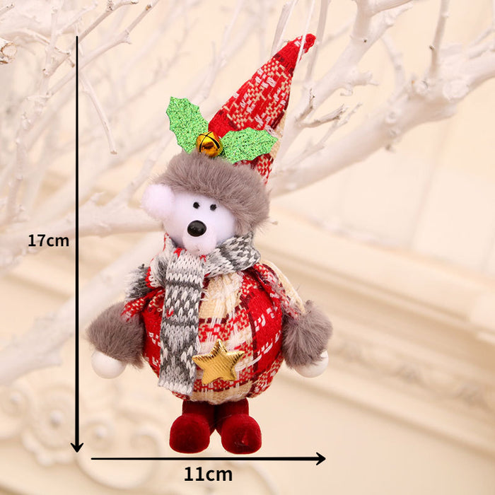 Christmas Santa Snowman Deer Doll Decoration