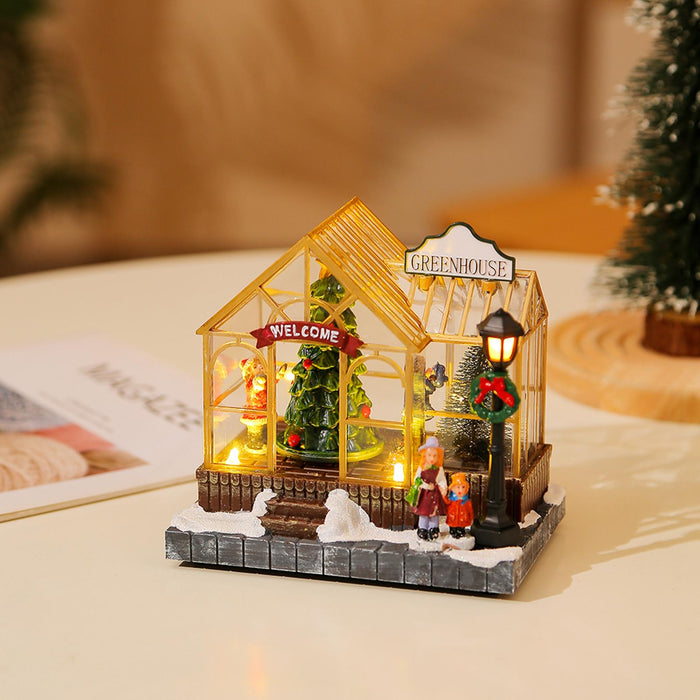 LED Collectible Christmas Scene Village House Buildings