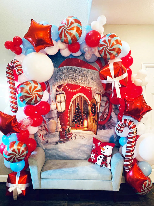 Christmas Balloon Garland Arch Matte Red Balloon