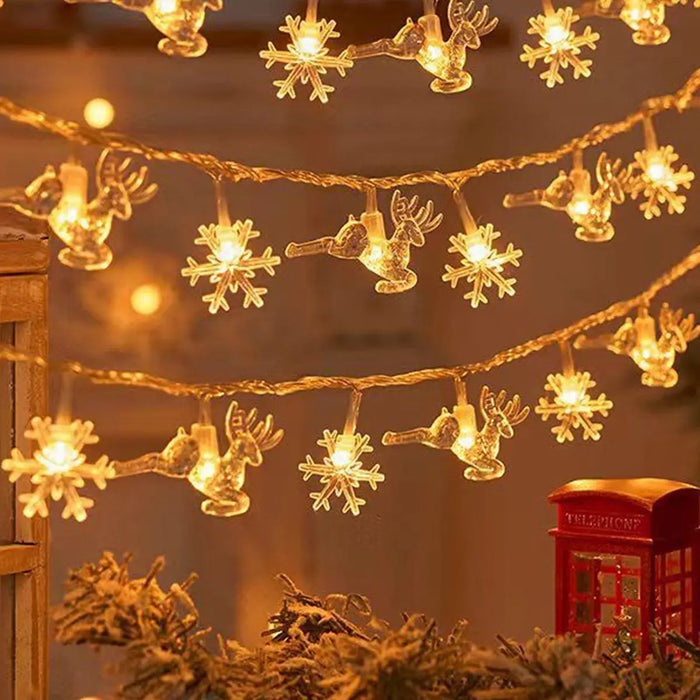 Christmas Santa Claus String Light Garland Xmas Tree Pendant