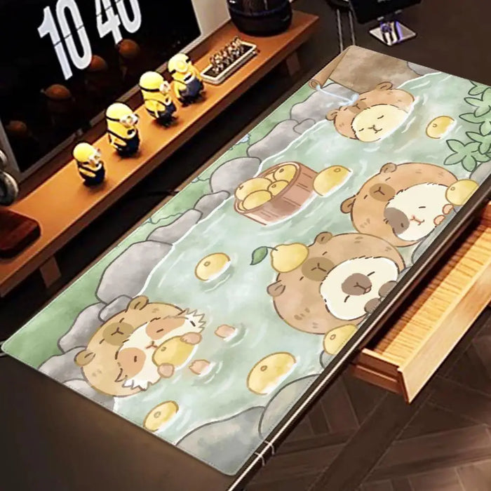CUTE Capybara Mousepad INS Tide Round Keyboard Mat Table Mat Students Cabinet Gamer Desktop Mousepad Cup Mats Deskpad Home