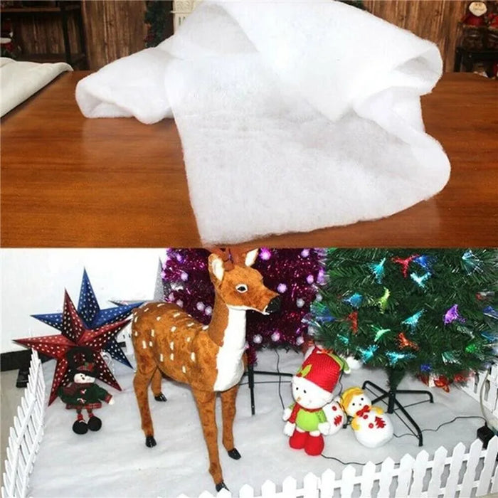 Artificial Christmas Snow Roll White Snow Mat Snow Blanket Soft Photo Prop for Tree Xmas Village Backdrop Tree Decorations 2024
