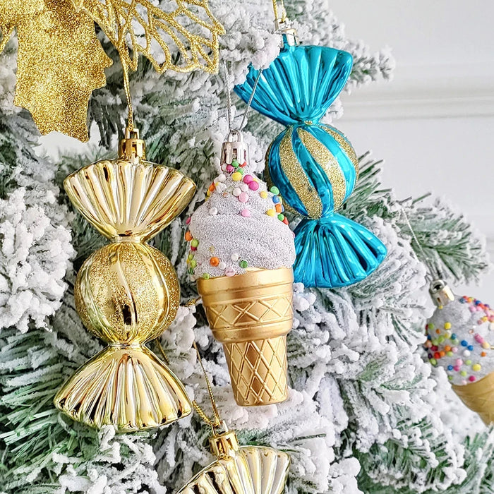 Christmas Hanging Candy Balls Ornament Donut Cupcake Ice Cream Cone