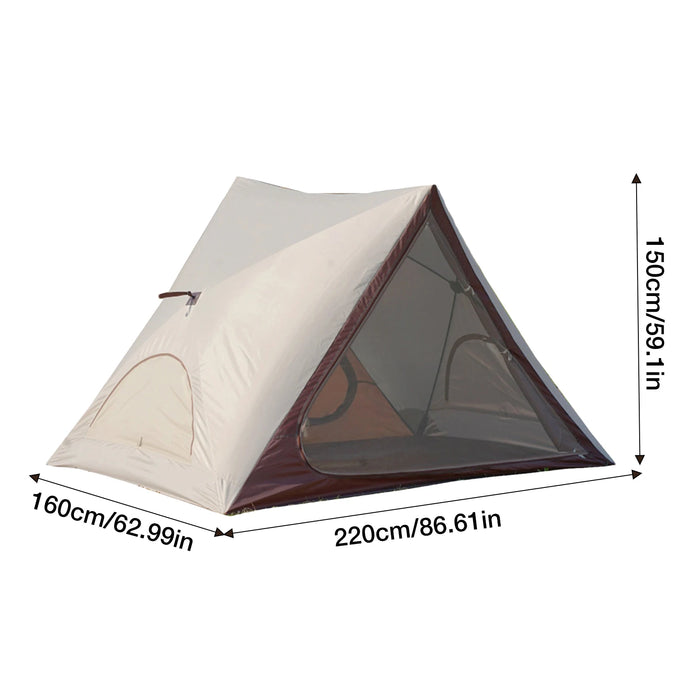 Triangular Camping Tent Automatic Open Tent Pop Up Beach Tents With 6 Ground Nails Portable UPF50 Triangular Shelter For Camping