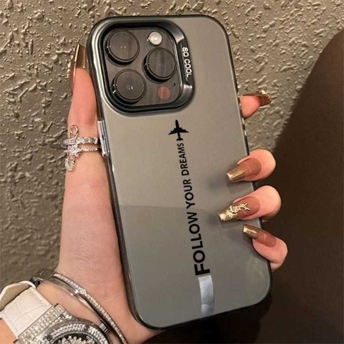 Travel-Inspired Airplane Route Design TPU Basic Case for iPhone 16 15 Pro Max 16E 14 13 12 11 XS X XR 7 8 Plus Hard Back Cover