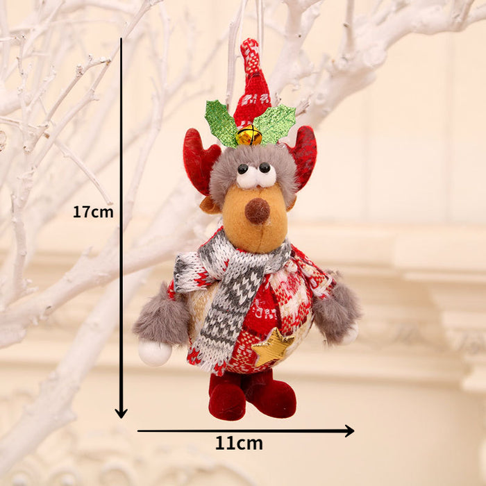 Christmas Santa Snowman Deer Doll Decoration