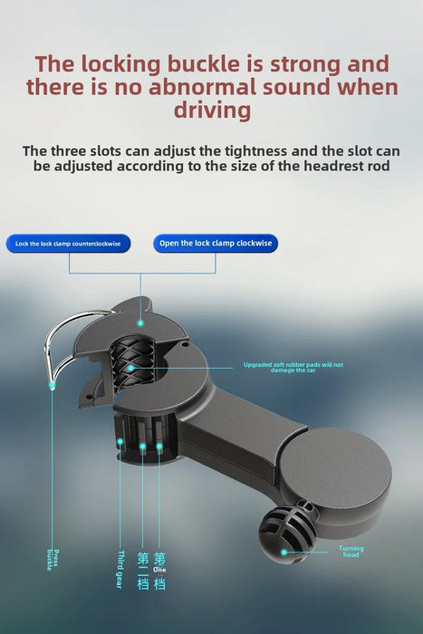 Car Safety Rear Seat Double-head Fan Kids Outdoor Fan Clip on Car Seat 360 Rotation Neck Cooler for Baby Summer Car Accessories