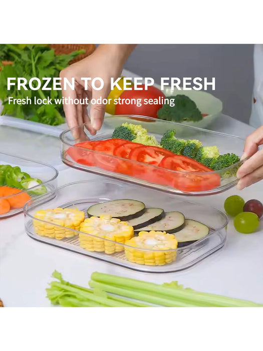 Lunch Meat Container for Refrigerator, 3Layers Deli Meat Container for Fridge, Stackable Cold Cuts Storage Containers for Fridge