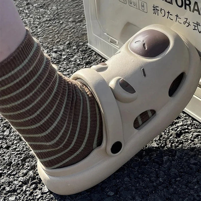 Capybara Women's Perforated Slides - New Summer EVA Sandals, Cloud Comfort, Anti-Slip Home Outdoor Dual Use