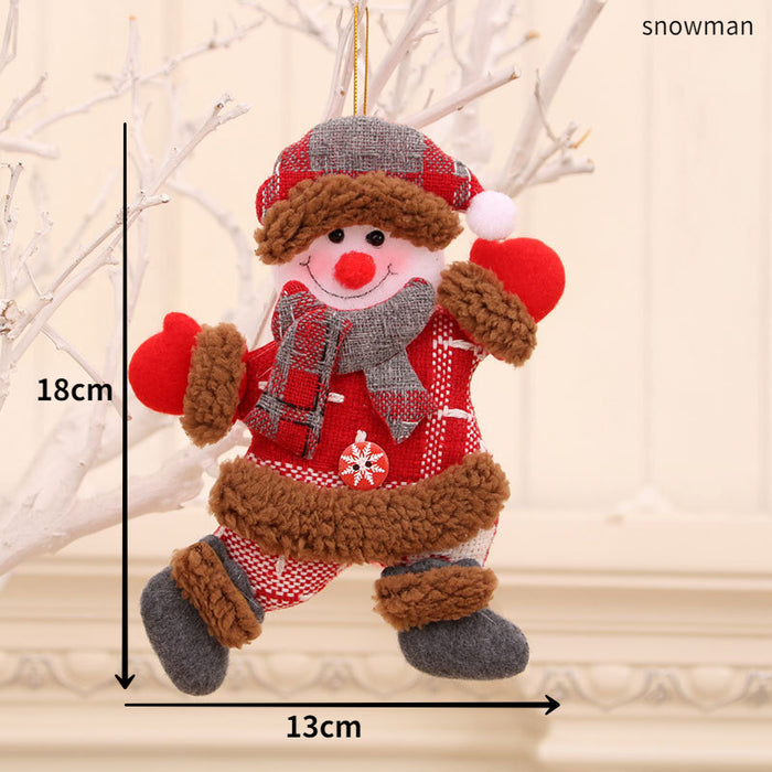 Christmas Santa Snowman Deer Doll Decoration