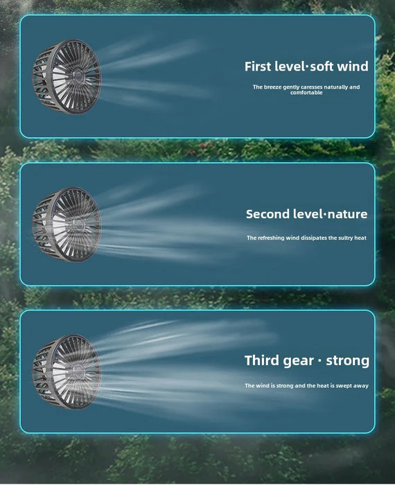 Car Safety Rear Seat Double-head Fan Kids Outdoor Fan Clip on Car Seat 360 Rotation Neck Cooler for Baby Summer Car Accessories