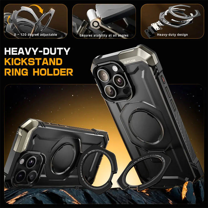 SUPCASE For iPhone 16 Pro Max Case with Camera Control Capture Button UB Grip Heavy Duty Rugged Magnetic Phone Case with Stand