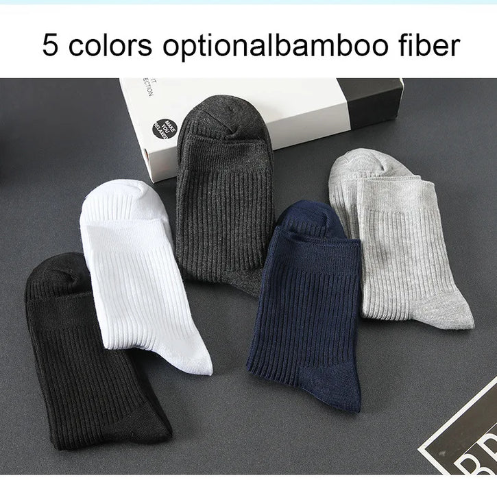 HSS Brand 5 Pairs/Lot Men‘s Socks Cotton Casual Business Stripe Socks Deodorant Breathable Black White Travel Winter Socks Man