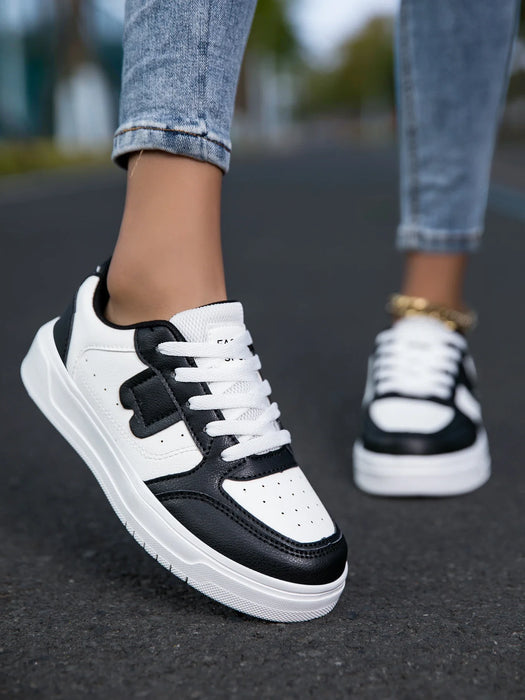 HKDQ Trendy Skate Shoes Unisex Platform Casual Sneakers Women Low-cut Comfortable Lightweight Outdoor Skateboard Shoes For Men