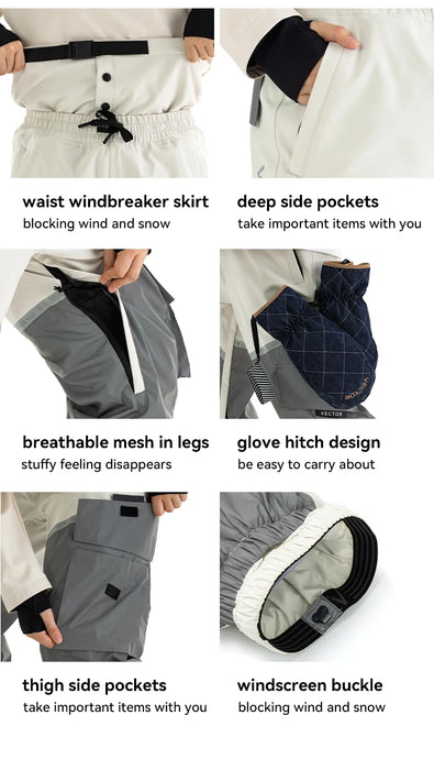 Winter Ski Pants Women Warm Snow Trousers