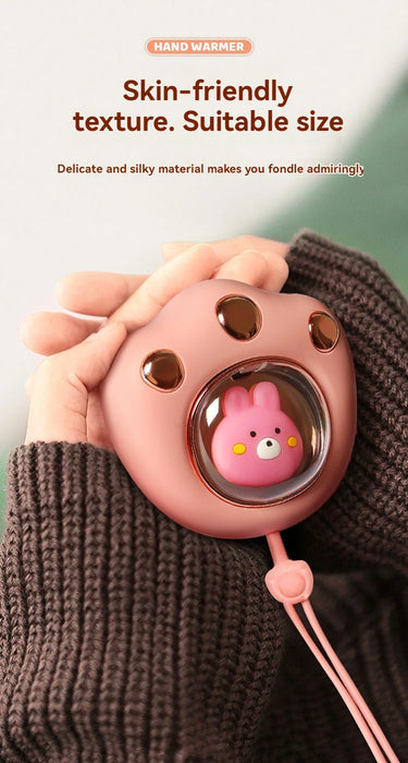 New Hand Warmer Mini Portable USB Rechargeable Hand Warmer 2 Level Heating Night Light with Hand String Winter Halloween Gift