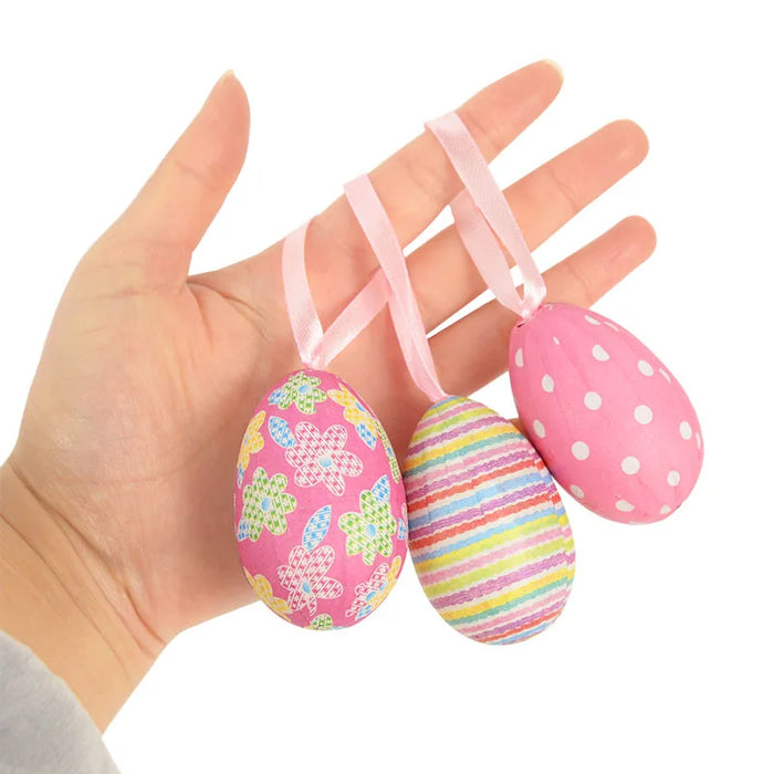 Easter Decoration for Home Wooden Easter Egg Holder Shelves DIY Craft Handmade Ornaments Kids Gift Happy Easter Party Decor 2025