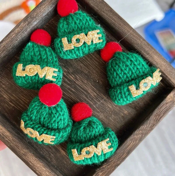 1pcs Mini Christmas Wine Bottle Covers Santa Hats Scarf