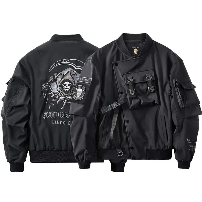 Mens American Street Workwear Jackets Zipper Pocket