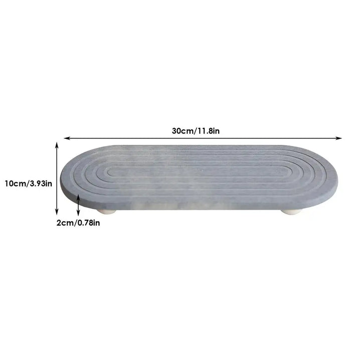 Water Absorbing Stone Counter Tray Quick Drying Neat Diatomaceous Earth Sink Tray Coasters Kitchen Sponge Hand Soap Holder