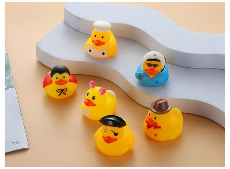 1pcs Yellow Baby Duck Rubber Bath Toys for Toddler