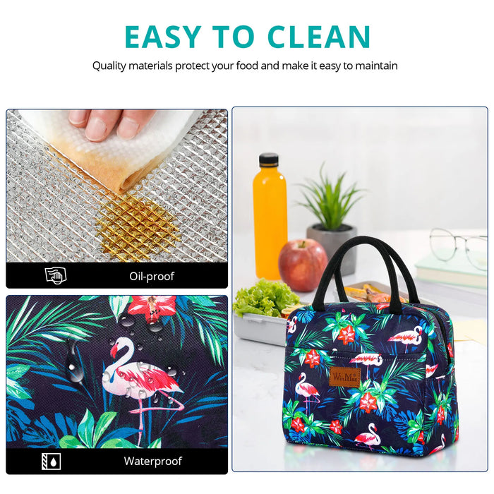 Lunch Box Thermal Bag Portable Waterproof Durable Wide Opening