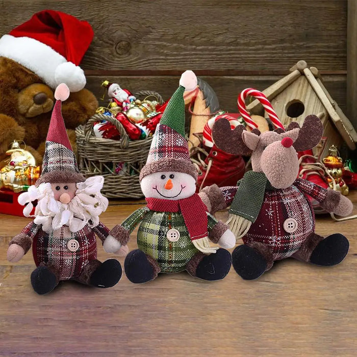 Christmas Santa Snowman Deer Doll Decoration
