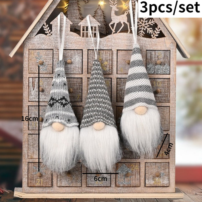 Christmas Santa Snowman Deer Doll Decoration