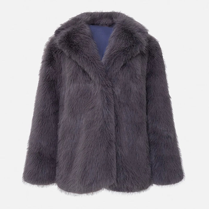Luxury Brand Eco-coat Exclusive Fluffy Furry Faux Fur