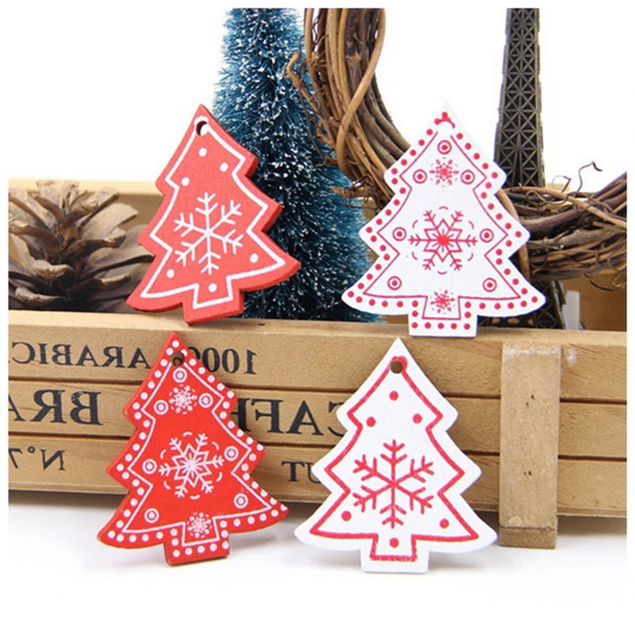 1Pcs Christmas Wooden Ornaments Christmas Tree Hanging Pendants Decoration