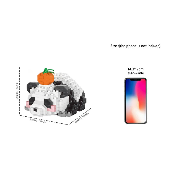 Adorable Panda-Shaped Building Blocks Toy Set: Desirable Desktop Decor, Perfect Gift, Panda Lover's Delight, Children's Joy