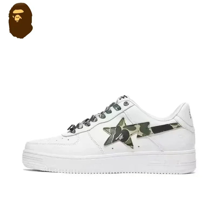 A BATHING APE Men and Women Vibe BapeGoose Sports Sneakers Unisex Air None-Slip Breathable Bapesta Low Outdoor Walking Shoes