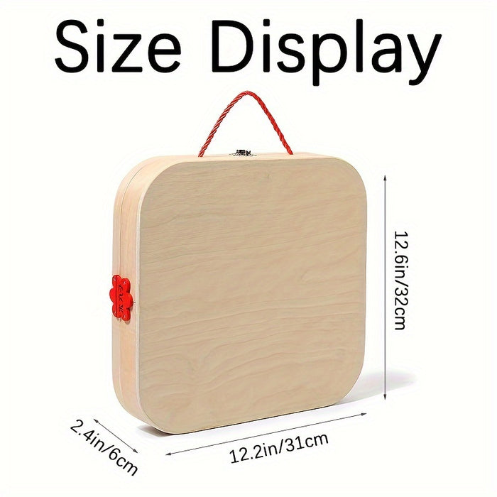 Kids' Wooden Animal Pattern Toolbox Toys With Hand Rope, Cute Cartoon Educational Toys For Boys Girls, Children's Building Block Assembly Toy, Birthday Gifts